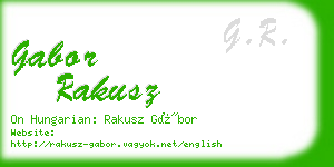 gabor rakusz business card